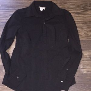 Black Button Down Dress Shirt (woman)